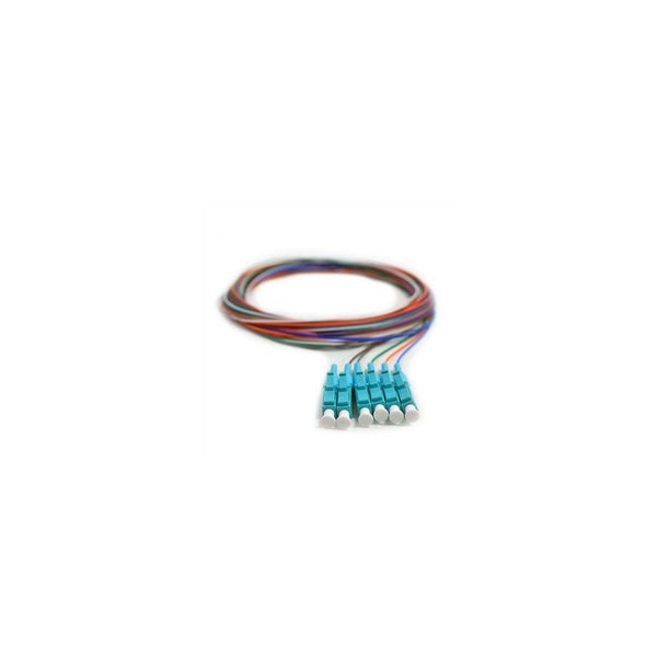 Swe-Tech 3C Pigtail de Fibra Óptica, MM, OM4, 6 Fibras, LC/PC, 3M, Bota Aqua - FWT15F1-52006
