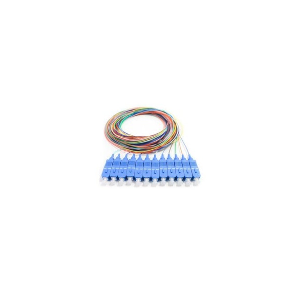 Swe-Tech 3C 12 Hebra de Fibra Pigtail, Monomodo 9/125 con Conector Azul SC/UPC, 3 metros - FWT15F1-00112