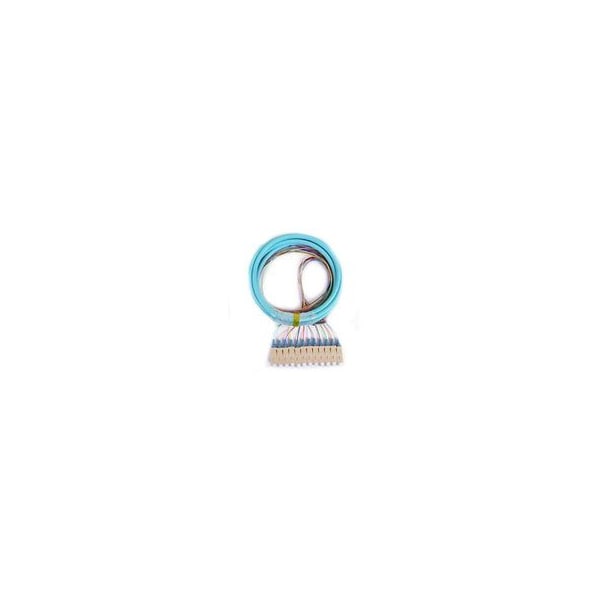 Swe-Tech 3C 12 Strand Fiber Pigtail, 50/125 MultmodeAqua Boot, OM3, SC/PC connectors, 3 meter - FWT15F1-40012