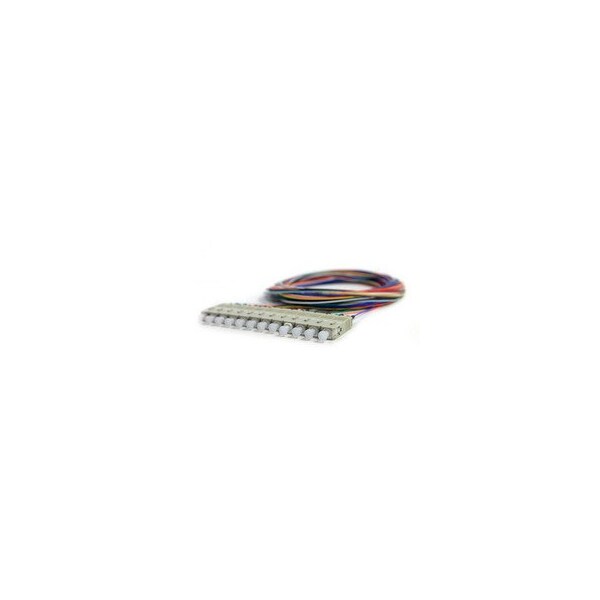 Swe-Tech 3C 12 Strand Fiber Pigtail, OM2 - 50/125, Multmode Black Boot SC/PC connectors, 3 meter - FWT15F1-30012