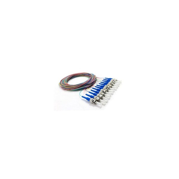Swe-Tech 3C 12 Strand Fiber Pigtail, 9/125 SinglemodeBlue Boot, ST/UPC, 3 meter - FWT15F1-01112