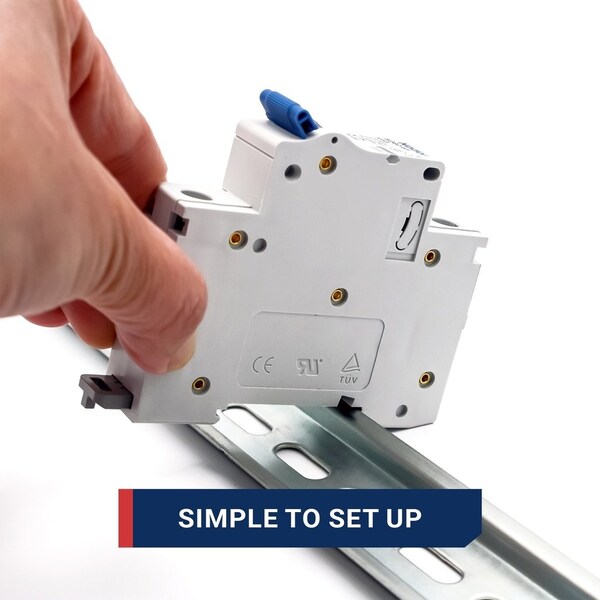 Automation Systems Interconnect Miniature Circuit Breaker, 1Pole, 40Amp, 240Vac, 60Vdc, C Trip Curve, Ul1077, DIN Rail Mounted, 12PK - NDB2-63C40-1