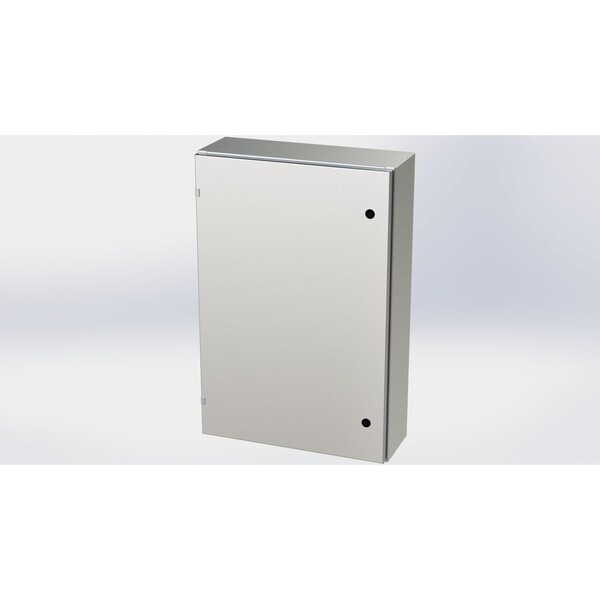 Saginaw Control & Engineering 316 Stainless Steel Electrical Enclosures, 36 in H, 8 in D, 24 in W, NEMA 3R, 4, 4X, 12, 13, Hinged - SCE-36EL2408SS6LP