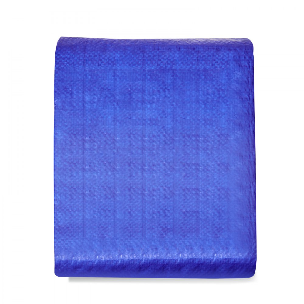 VEVOR Tarp Waterproof 10x12 ft, 5 Mil Plastic Poly Tarp Cover, Multi Purpose Tear UV and Temperature Resistant Outdoor Tarpaulin with Reinforced Grommets and Edges (Blue) - FSBLSPEPE10124217V0