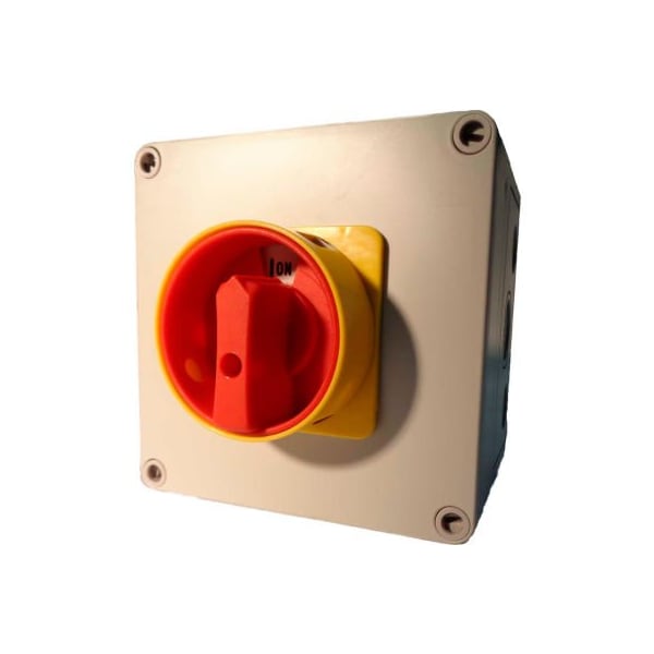 Springer Controls Co Springer Controls / MERZ ML1-040-AR3E, 40A, 3 polos, interruptor de desconexión cerrado, Rojo/Amarillo - ML1-040-AR3E