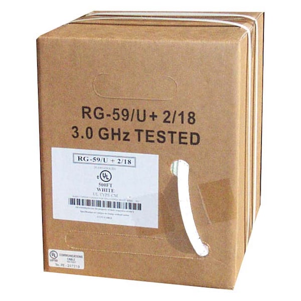 Bestlink Netware RG59 w/2x18AWG Power- 500ft- White CMP - 202611