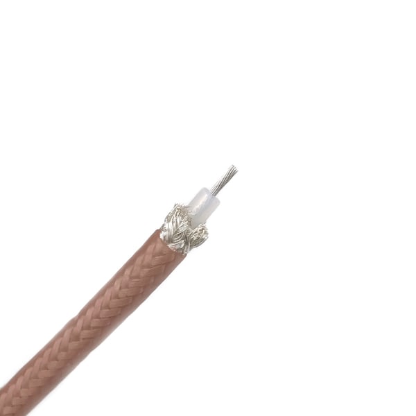 Remington Industries RG-400/U Coaxial Cable, Double-Shielded, 0.195" Diameter Coax with Tan FEP Jacket, 100 ft Length - RG-400-100