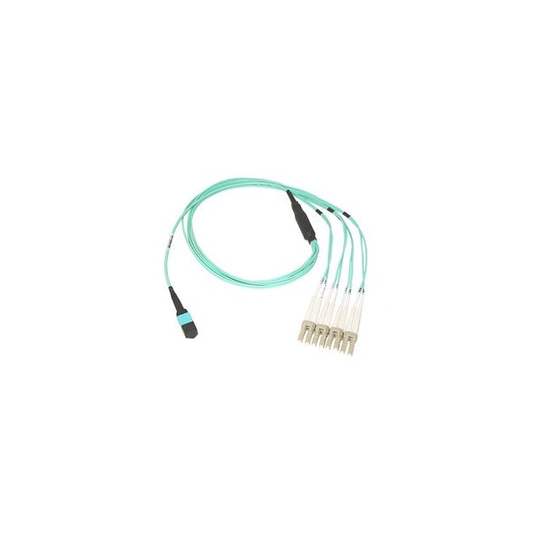 Cable de fibra óptica Swe-Tech 3C Plenum, 40 Gigabit Ethernet QSFP 40GBase-SR4 a MTPMPO/LC4 Duplex LC - FWTMPLC-31001