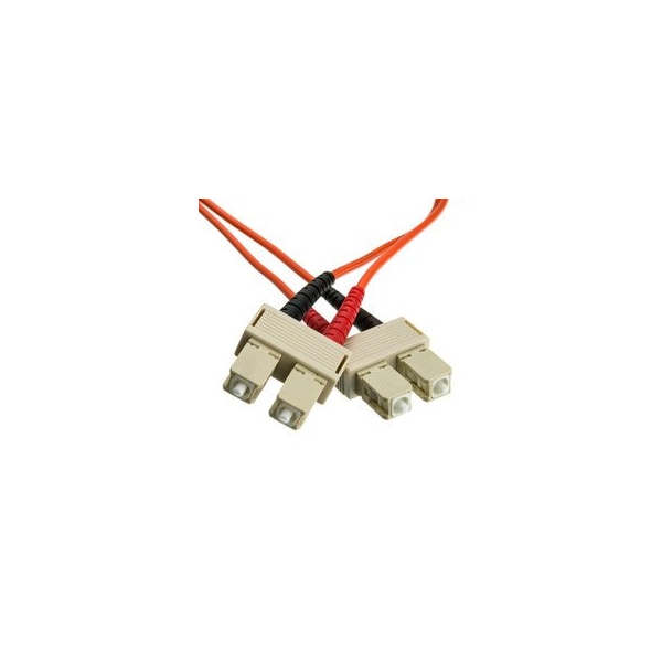 Swe-Tech 3C SC/UPC OM1 Duplex 2.0mm Fiber Optic Ptch Cord, OFNR, 62.5/125, Orange, Beige Connector, 5 meter16.5 ft - FWTSCSC-11105
