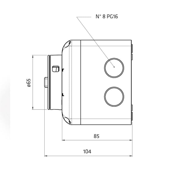 Interruptor de desconexión de motor cerrado de 40 amperios, de 3 polos, de 2 a 20 HP, IP65 NEMA 4 - SQ032003BC10