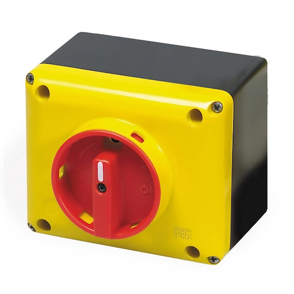 Interruptor de desconexión de motor cerrado de 40 amperios, de 3 polos, de 2 a 20 HP, IP65 NEMA 4 - SQ032003BC10