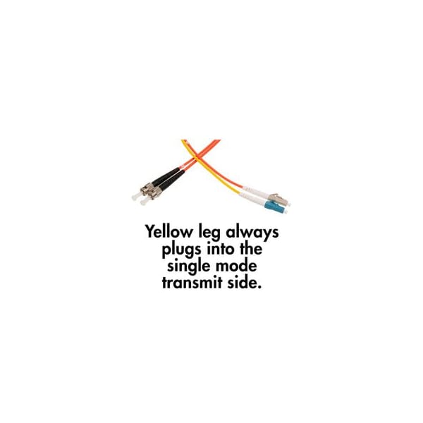 Swe-Tech 3C Mode Conditioning Cable LC / ST, OM1 Multimode, 62.5/125, 2 meter - FWTLCST-12102
