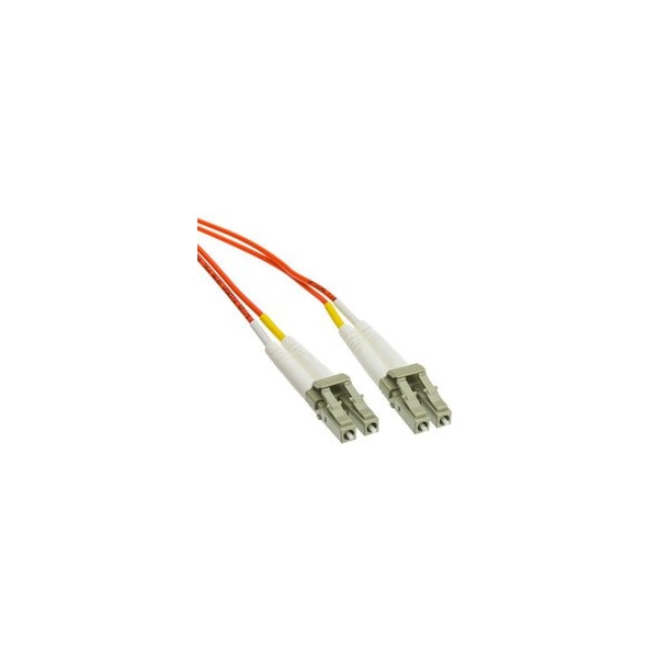 Cable de conexión óptica de fibra LC OM1 Duplex 2.0mm Swe-Tech 3C, 62.5/125, chaqueta naranja, conector beige, 4 metros