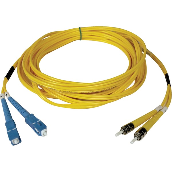 Tripp Lite Fiber Optic Cable, Dplx, SMF, 8.3, SC/ST, 15m - N354-15M