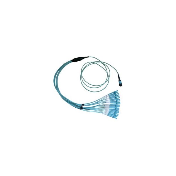 Swe-Tech 3C Plenum Fiber Optic Cable, 100 Gigabit Ethernet CFP/CXP 100GBase-SR10 to MTPMPO/LC 10 Duplex LC - FWTMPLC-32003
