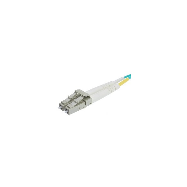 Swe-Tech 3C LC OM4 Duplex 2.0mm Fiber Optic Patch Cord, OFNR, 50/125, Aqua Jacket, Beige Connector, 10 meter 33 ft - FWTLCLC-41010