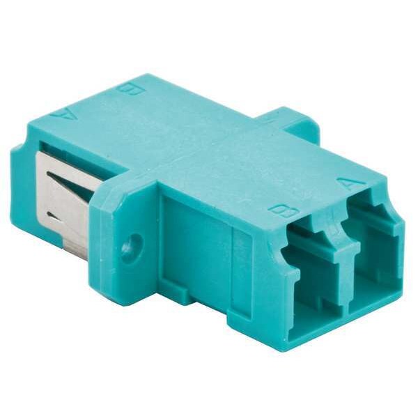 Hubbell Premise Wiring Fiber Optic Adapter, LC, Aqua, PK6 - FALCDSS6AQ