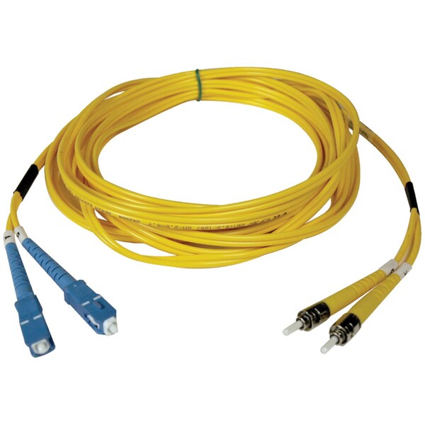 Tripp Lite Fiber Optic Cable, Dplx, SMF, 8.3, SC/ST, 2m - N354-02M