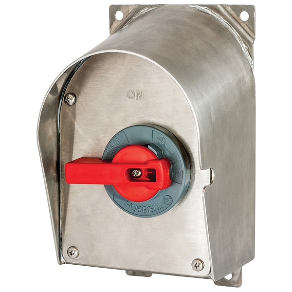 Interruptor de desconexión cerrado no fusionable Hubbell, 600V CA, NEMA 4X - HBLDS10SSRAC