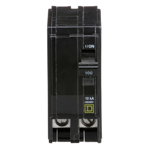 Square D Miniature Circuit Breaker, QO Series, 100A, 2 Pole, 120/240V AC, 10kA at 120/240V AC - QO2100CP