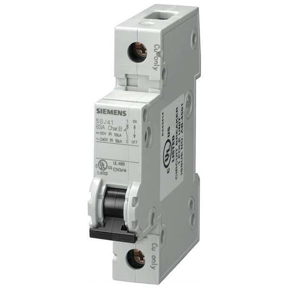 Siemens IEC Miniature Circuit Breaker, 5SJ4 Series, 15A, 1 Pole, 240V AC, 14kA at 240V AC, B Curve - 5SJ41186HG40