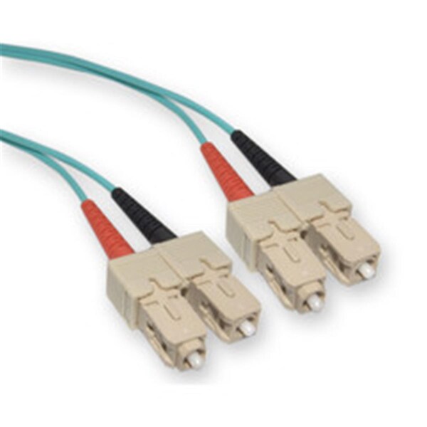 Cable Wholesale 5 m 10GB Aqua SC-SC Multimode Duplex Fiber Optic Cable - SCSC-31005