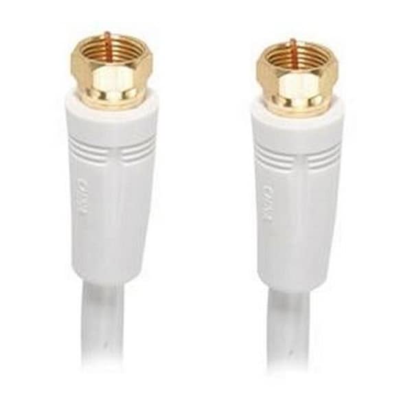 Spark 6 ft. Rg-6U Coaxial Cable With Gold F Connectors - White - SP423156