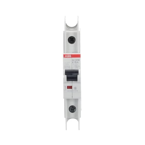 Abb Miniature Circuit Breaker, SU201 Series, 15A, 1 Pole, 230/277V AC, 10kA, K Curve - SU201M-K15