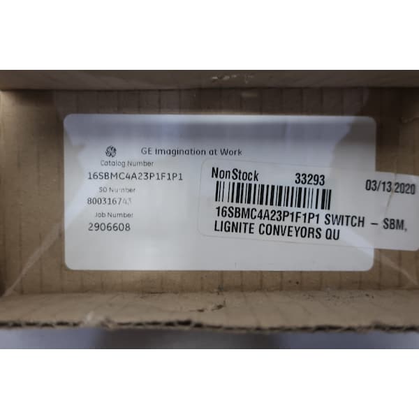 Switch de leva rotativa GE Type SBM - 16SBMC4A23P1F1P1