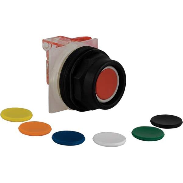 Botón pulsador no iluminado de Schneider Electric, 30 mm, 1NO/1NC, Universal - 9001SKR2UH13