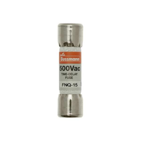 Eaton Bussmann Midget Fuse, FNQ Series, Time-Delay, 15A, 500V AC, Non-Indicating, 10kA at 500V AC - FNQ-15