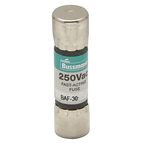 Eaton Bussmann Midget Fuse, BAF Series, Fast-Acting, 30A, 250V AC, Non-Indicating - BAF-30