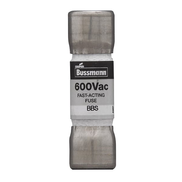 Eaton Bussmann Midget Fuse, BBS Series, Fast-Acting, 5A, 600V AC, Non-Indicating, 10kA at 600V AC - BBS-5