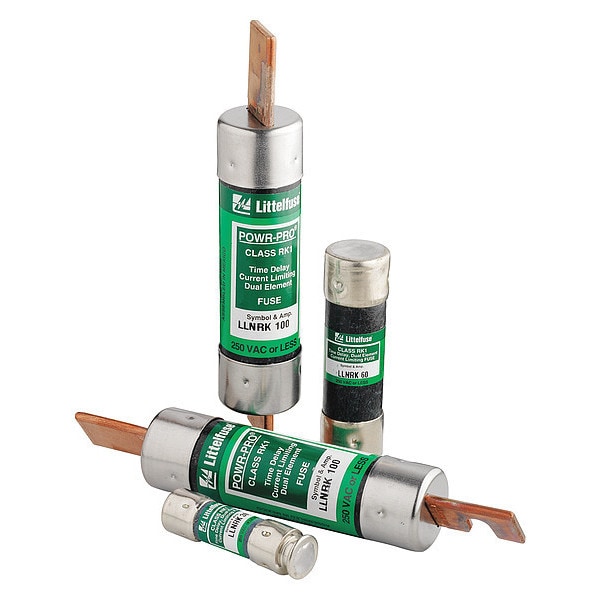 Littelfuse Midget Fuse, LLNRK Series, Time-Delay, 200A, 250V AC, Non-Indicating - LNRK200