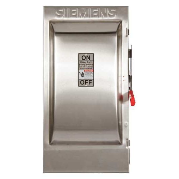 Interruptor de seguridad de fusible Siemens, Heavy Duty, 600V AC, 3PST, 200 A, NEMA 3R - HF364S