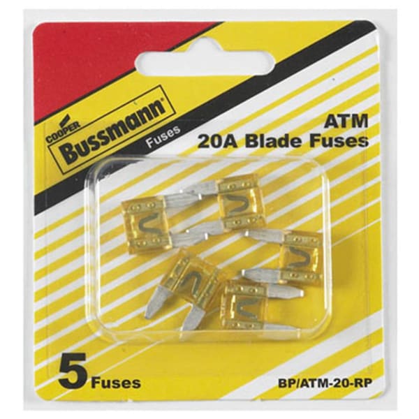 Eaton Bussmann BP-ATM-20-RP 20A Auto Fuse - Yellow, 5PK - 157667