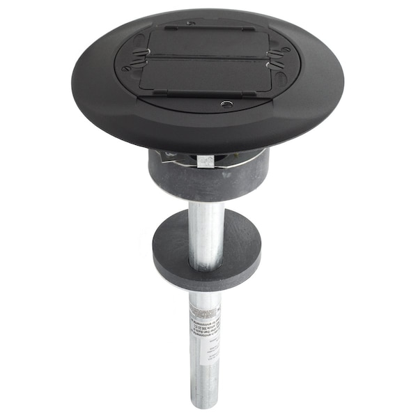 Hubbell Wiring Device-Kellems Poke-Through Box, 27 cu in, Wiring Box Type, 2 Gangs, Steel, Round Shape - S1PTBL