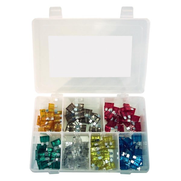K-Tool International Automotive Fuse Kit, 120 Fuses Included, Not Rated - KTI00080