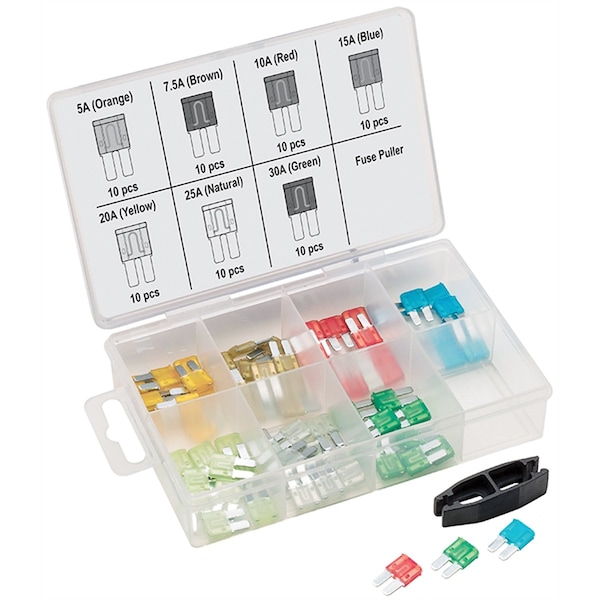 Titan Micro Fuse Kit, 71 Fuses Included, 5 to 30A, 32V AC - 45231