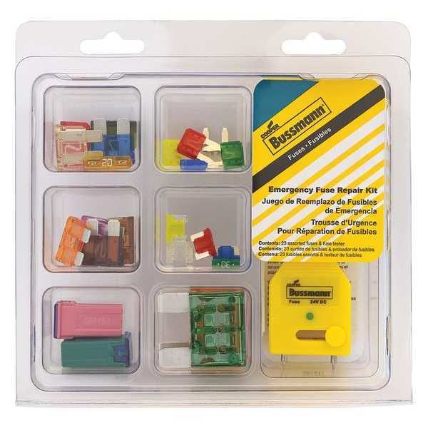 Eaton Bussmann Automotive Fuse Kit, ATC, ATM, ATM-LP, FMX, MAX Series, 23 Fuses Included, 3 to 40A, Not Rated - No.24