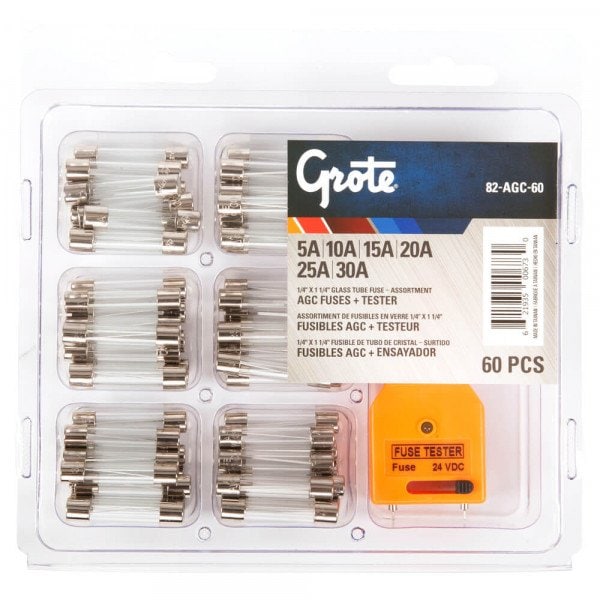 Grote Glass Fuse, Agc Assortment - 82-AGC-60