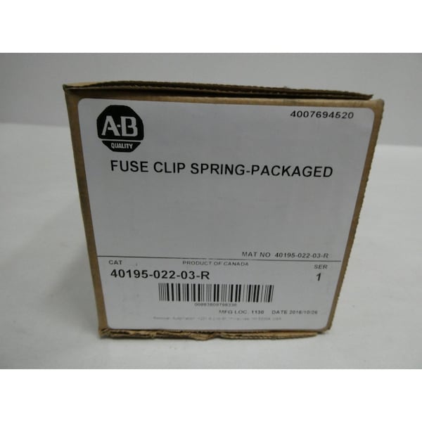 Allen Bradley Fuse Clip Spring-Packaged Other Electrical Component - 40195-022-03-R