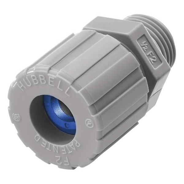 Hubbell Wiring Device-Kellems Liquid Tight Connector, 1/2 in., Blue - SHC1023CR