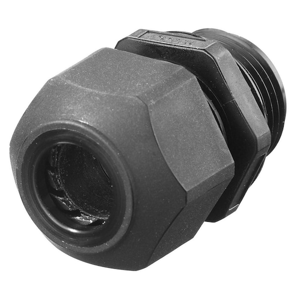 Hubbell Wiring Device-Kellems Cable Connector, 1 In, Straight, Black - SEC100BA