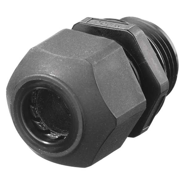 Hubbell Wiring Device-Kellems Cable Connector, 1 In, Straight, Black - SEC100BA