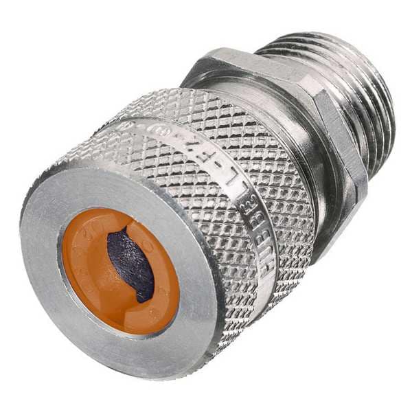 Hubbell Wiring Device-Kellems Liquid Tight Connector, 1/2in., Orange - SHC1020