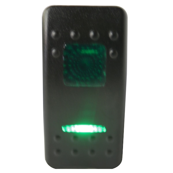 Interruptor de balancín Bulldog Winch-ON/OFF de 5 pines en verde - 20257