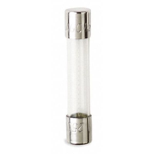 Eaton Bussmann Glass Fuse, AGC Series, Fast-Acting, 0.1875A, 250V AC, 10kA at 125V AC, 35A at 250V AC, 5 PK - AGC-3/16-R
