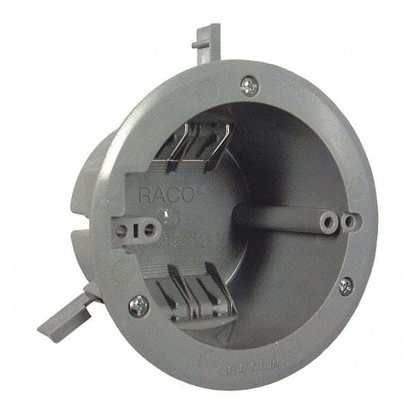 Raco Electrical Box, 18 cu in, Round Box Type, Steel, Round Shape - 7122RAC