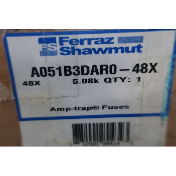Ferraz Shawmut AMP-TRAP BACKUP POWER 48X 5080V-AC MEDIUM VOLTAGE FUSE - A051B3DAR0-48X